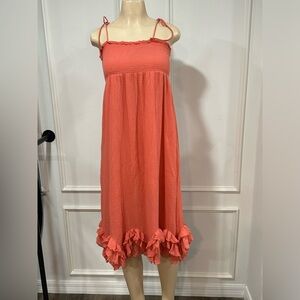 J. CREW Reimagined Cotton Voile Ruffle
Summer Dress Size Small